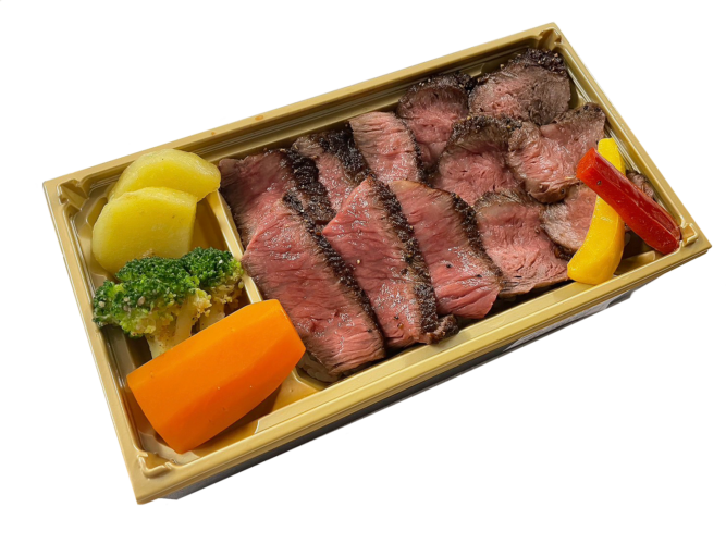 4. 国産牛ステーキ弁当
